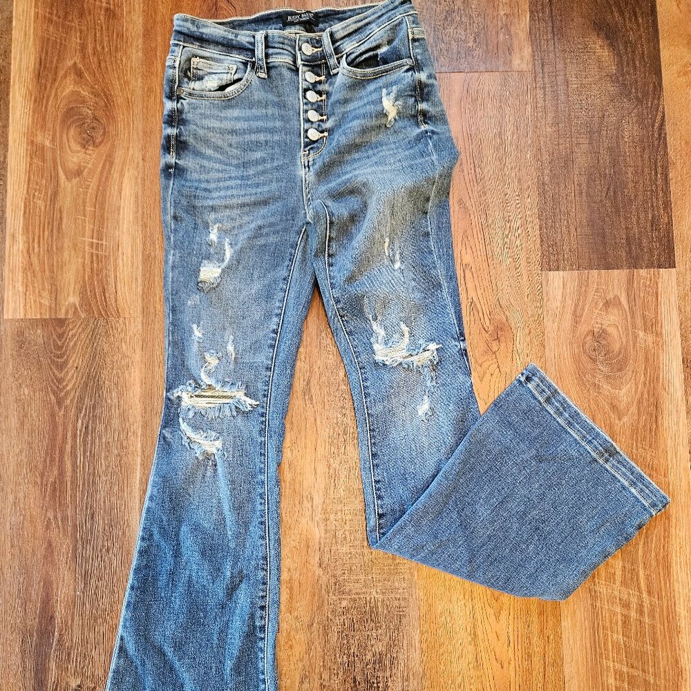 Judy Blue Button Fly Trouser Denim